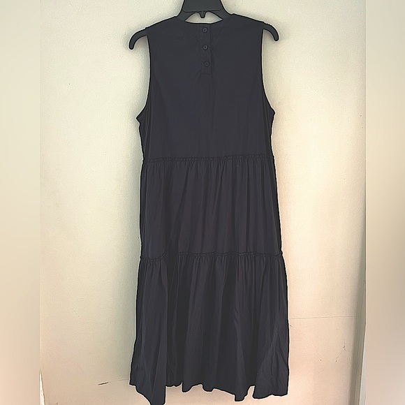 TOAST NEW COTTON POPLIN BLACK DRESS - Picture 4 of 6